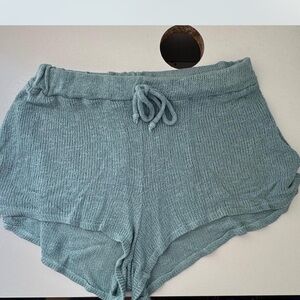 Zara Soft Teal Knit Shorts